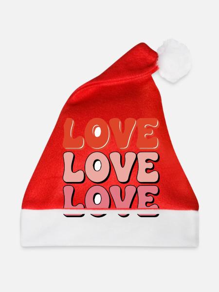Liebe Liebe Liebe Liebe - Weihnachtsmütze - Rot