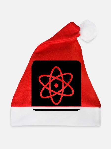 Achtung: Atomphysik - Weihnachtsmütze - Rot - Vorne