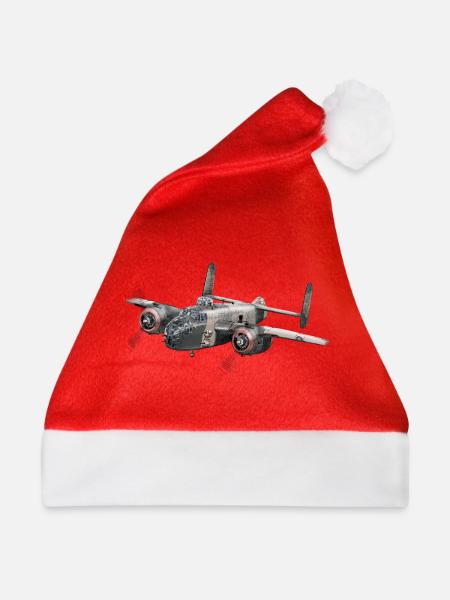 B-25 Bomber - Weihnachtsmütze - Rot
