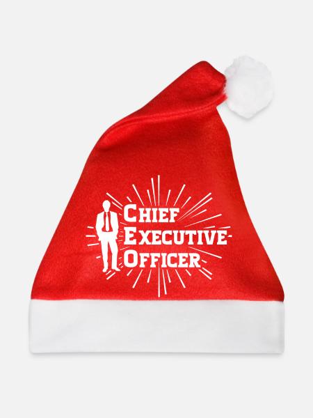 CEO - Chief Executive Officer - Weihnachtsmütze - Rot - Vorne