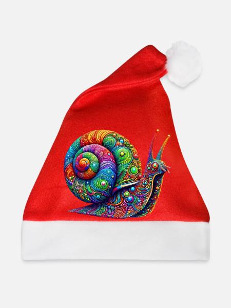 Schnecke - Weihnachtsmütze - Rot