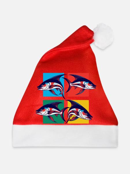 Fische - Weihnachtsmütze - Rot
