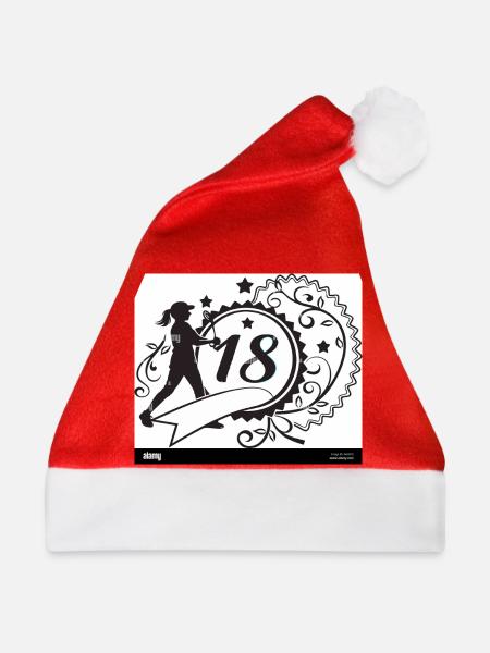 18 Plus Test Design - Weihnachtsmütze - Rot