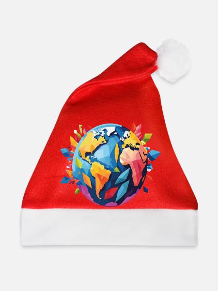Erde - Weihnachtsmütze - Rot