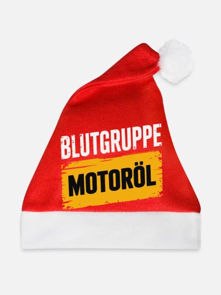 Blutgruppe Motoröl Schrauber Design - Weihnachtsmütze - Rot