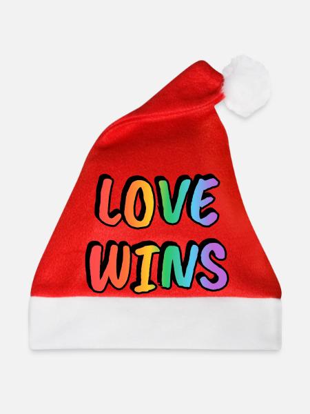 Love Wins Rainbow Gradient - Weihnachtsmütze - Rot