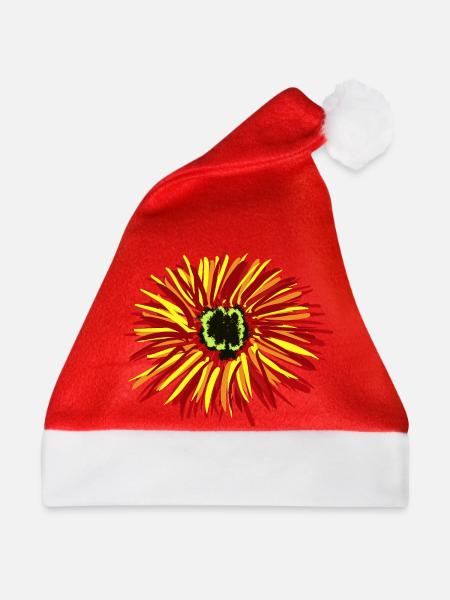 Blumen Blüte Blume  - Weihnachtsmütze - Rot