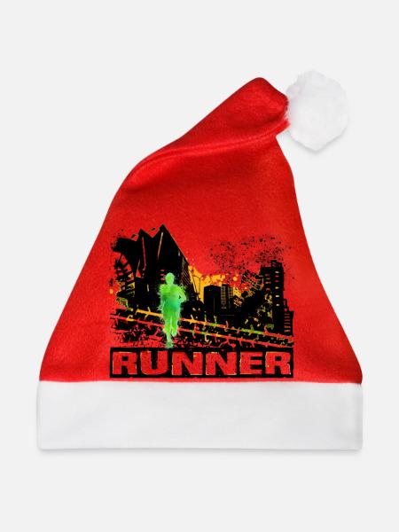 Läufer - Weihnachtsmütze - Rot
