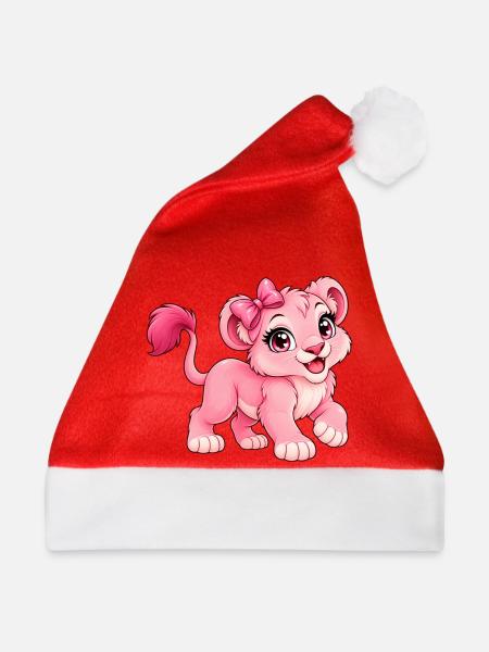 Kawaii Pink Lioness - Weihnachtsmütze - Rot
