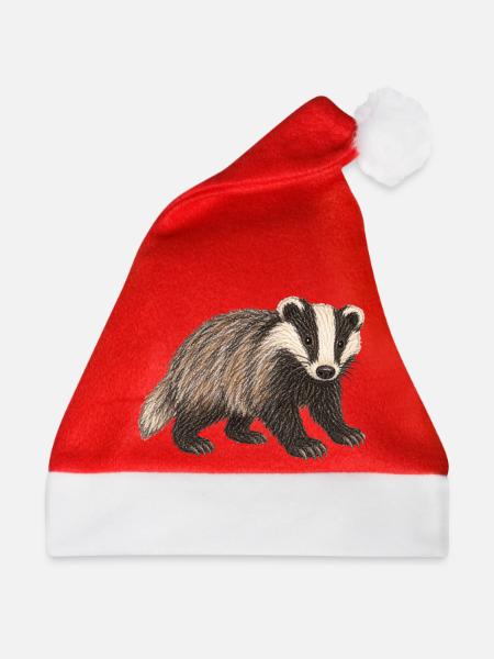 Rasieren, Pinselzeichnen strukturierter Bleistift - Weihnachtsmütze - Rot