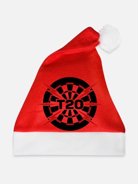 Dartscheibe T20 Logo - Weihnachtsmütze - Rot