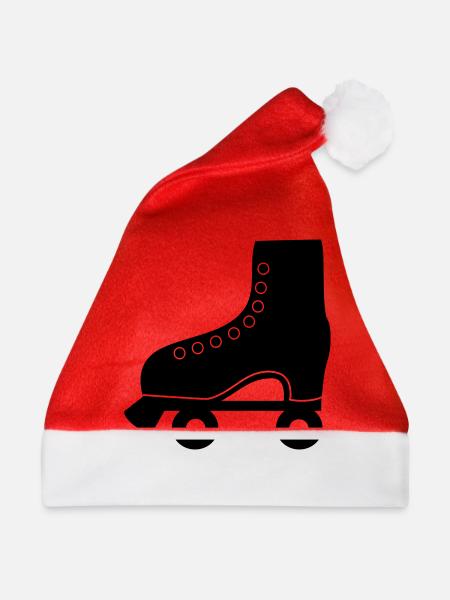 rollschuh - Weihnachtsmütze - Rot