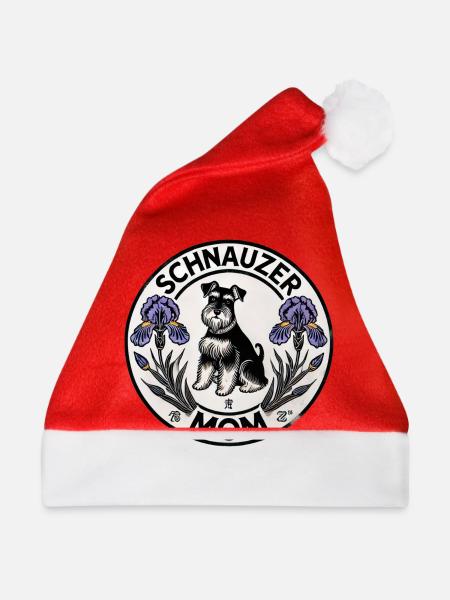 Schnauzer Mama - Weihnachtsmütze - Rot
