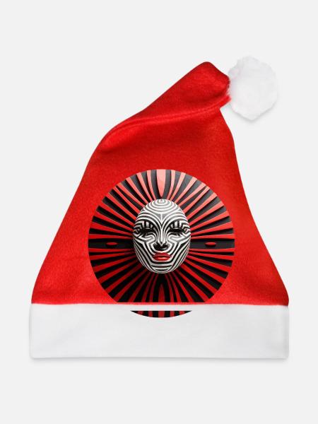 Zebra-Maske - Weihnachtsmütze - Rot
