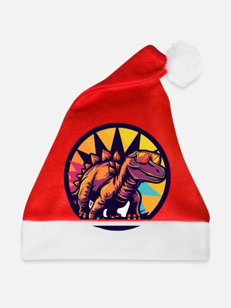 Dinosaurier stegosaurus Comic - Weihnachtsmütze - Rot