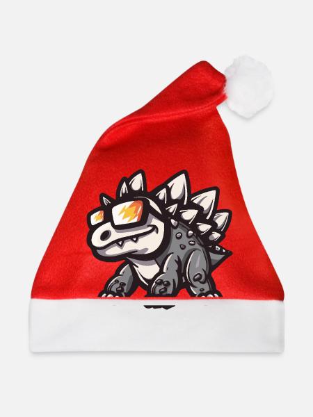 Dinosaurier stegosaurus Cool Comic - Weihnachtsmütze - Rot