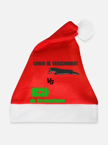 Öl Verschmiert - Weihnachtsmütze - Rot