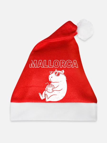 Mallorca Capybara Kokosnuss - Weihnachtsmütze - Rot