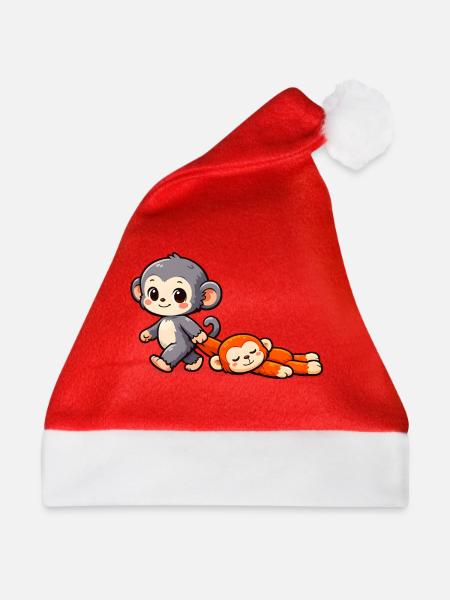Baby Monkey Punch - Weihnachtsmütze - Rot