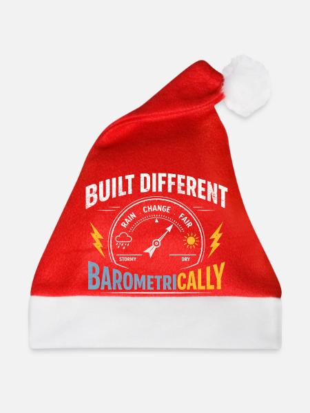 Barometrisch anders | Wetter Meteorologie - Weihnachtsmütze - Rot