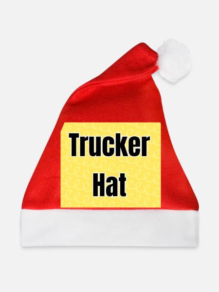 Trucker Hat Textdruck Gelb - Weihnachtsmütze - Rot
