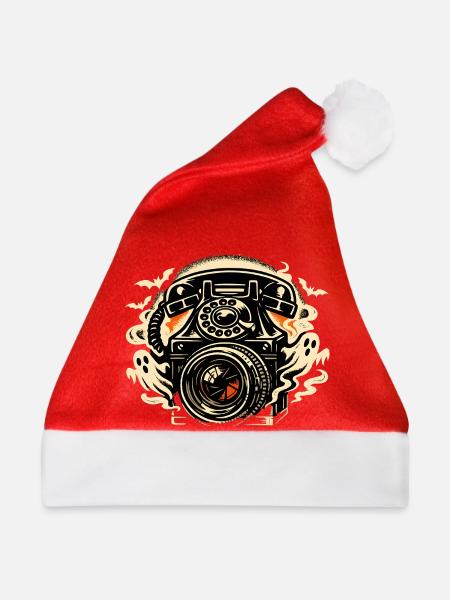 Flammenkamera Retro-Ästhetik - Weihnachtsmütze - Rot