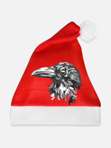 Rabenkopf Tarngrafik - Weihnachtsmütze - Rot