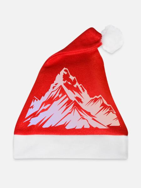Alpen Berge Symbol - Weihnachtsmütze - Rot