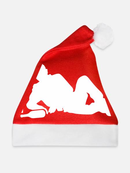 Betrunken Drunk Mann Saufen - Weihnachtsmütze - Rot