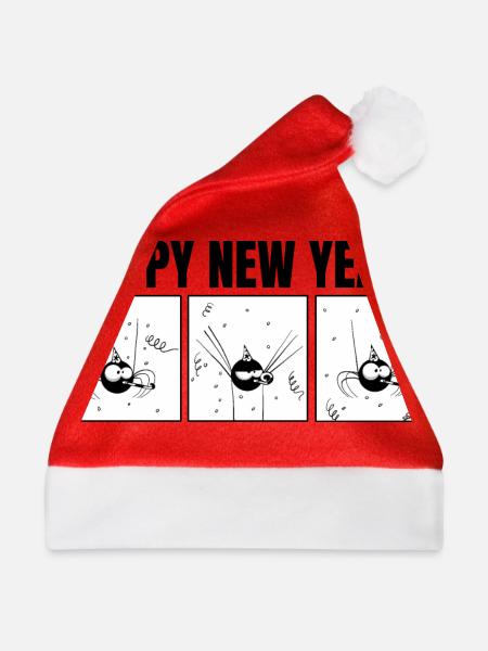 Beth die Spinne - Die Party (Textversion) - Weihnachtsmütze - Rot - Vorne