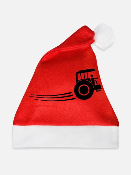 traktor farmer - Weihnachtsmütze - Rot