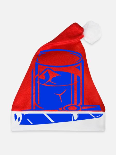 Zigarre - Weihnachtsmütze - Rot