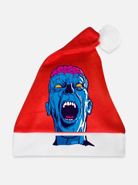 Screaming Zombie - Weihnachtsmütze - Rot