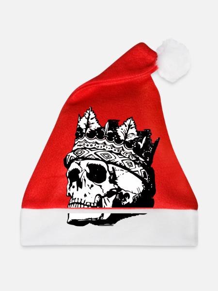 Totenschädel - Weihnachtsmütze - Rot