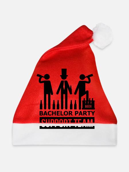 junggesellenabschied - Weihnachtsmütze - Rot