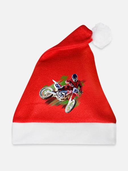 motocross - Weihnachtsmütze - Rot