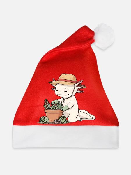 Gärtner Axolotl - Weihnachtsmütze - Rot