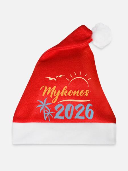 Mykonos 2026 - Weihnachtsmütze - Rot