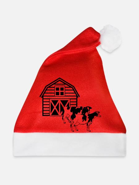 Kuhfarm - Weihnachtsmütze - Rot - Vorne