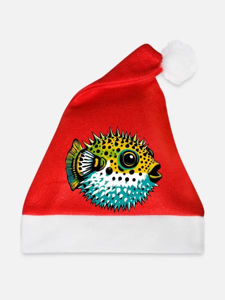 Kugelfisch - Weihnachtsmütze - Rot