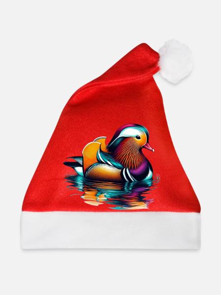 Mandarinente - Weihnachtsmütze - Rot