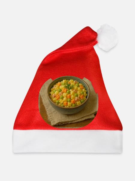 Olivje Salat - Weihnachtsmütze - Rot