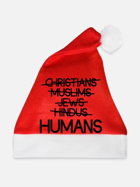 Menschen über Religion – Botschaft - Weihnachtsmütze - Rot