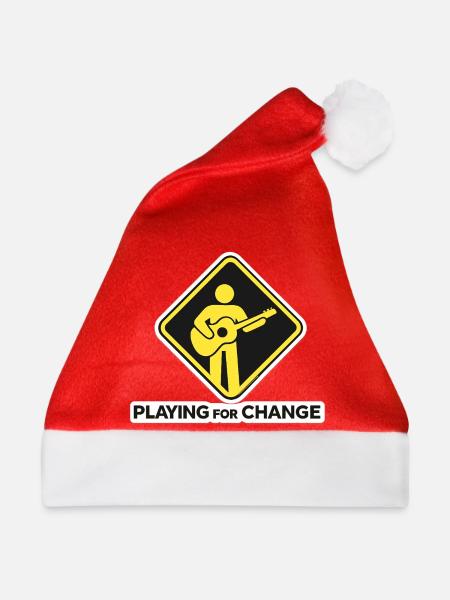 Gitarre Wandel Musik Für Frieden - Weihnachtsmütze - Rot - Vorne