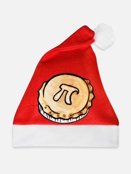 Pi Pie Grafik-Tee - Weihnachtsmütze - Rot