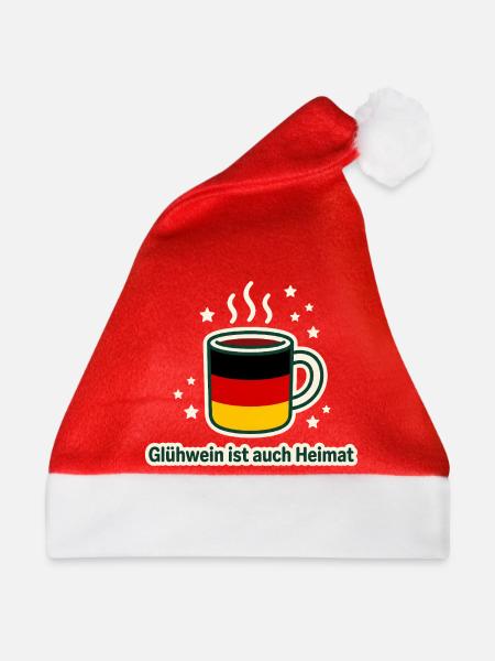 Glühwein Heimat Tasse Flaggen Design - Weihnachtsmütze - Rot