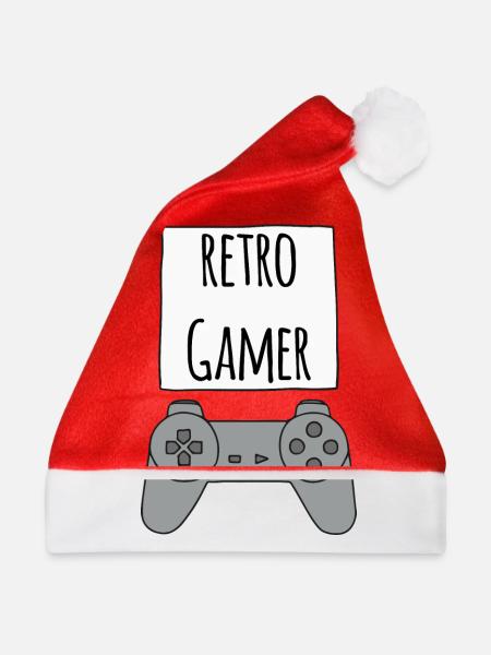 Gamer Retro PS - Weihnachtsmütze - Rot