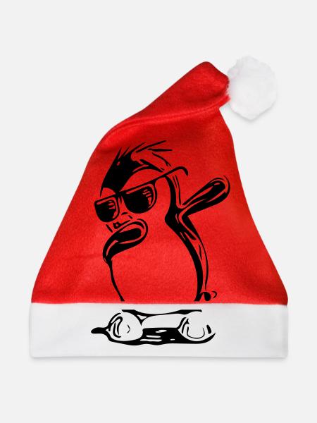 Cute Dabbing Penguin - Weihnachtsmütze - Rot