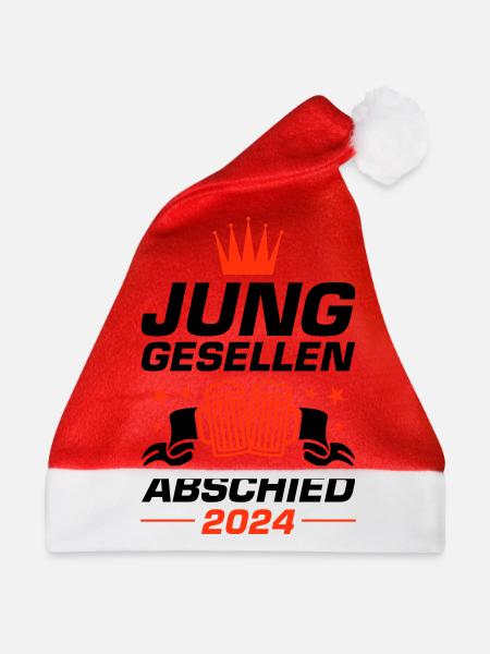 Junggesellen Abschied 2024 - Weihnachtsmütze - Rot