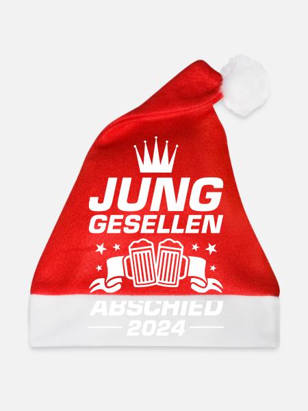 Junggesellen Abschied 2024 - Weihnachtsmütze - Rot